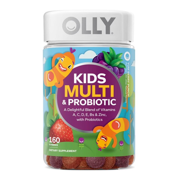 Olly OLLY Kids Multivitamin + Probiotic Gummy, Berry, 160 ct.