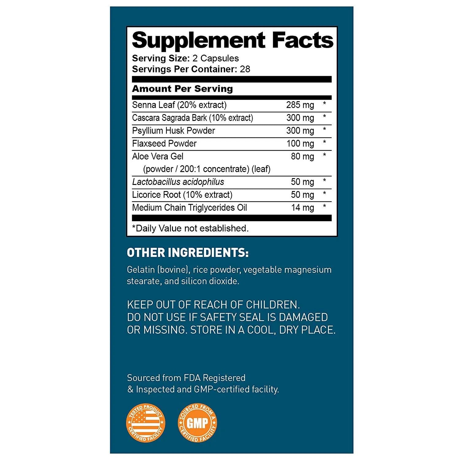 Dr. Tobias 14 Days Colon Detox Cleanse - Back View