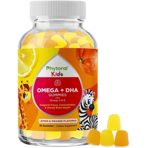 Phytoral Omega 3 Gummies for Kids - Delicious Kids DHA Omega 3 6 9 Gummy