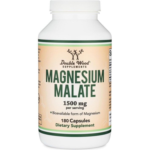 Double Wood Magnesium Malate Capsules (180 Count)