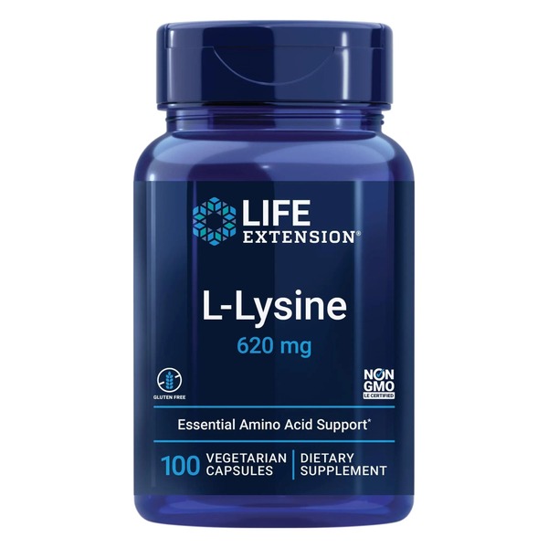 Life Extension L-Lysine Life Extension 620 mg 100 Capsules