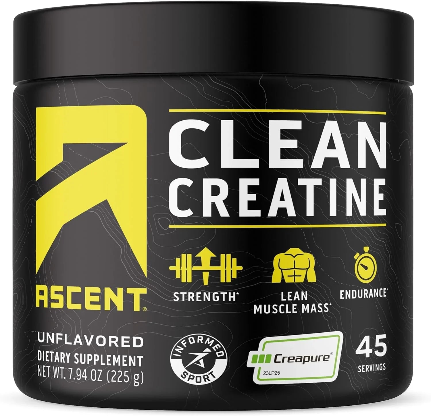Small Brands Ascent Clean Creatine Monohydrate Powder - Front View