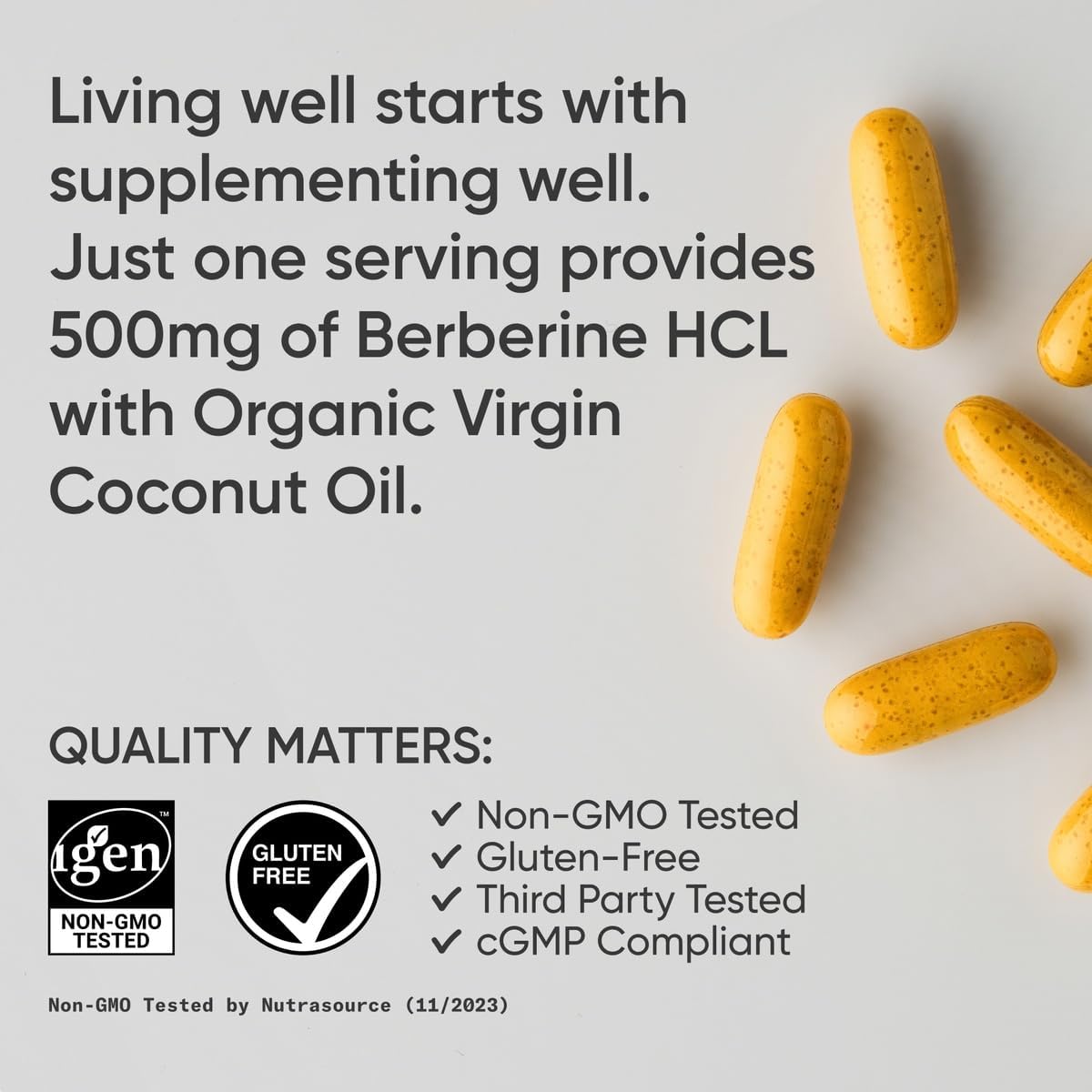 Sports Research Berberine Supplement - Angle View