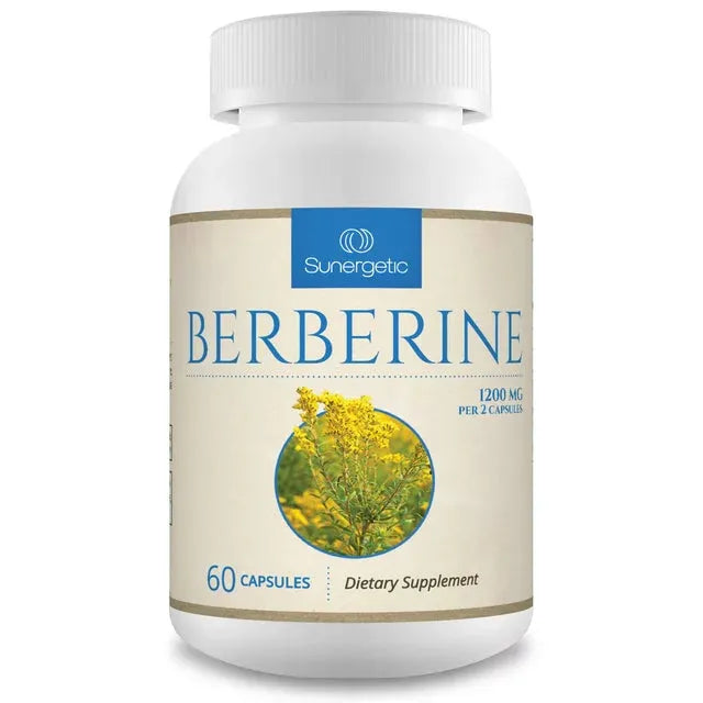 Sunergetic Berberine Supplement - Kenya (1200mg) - Front View