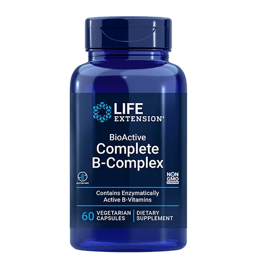 Life Extension BioActive Complete B-Complex - Front View