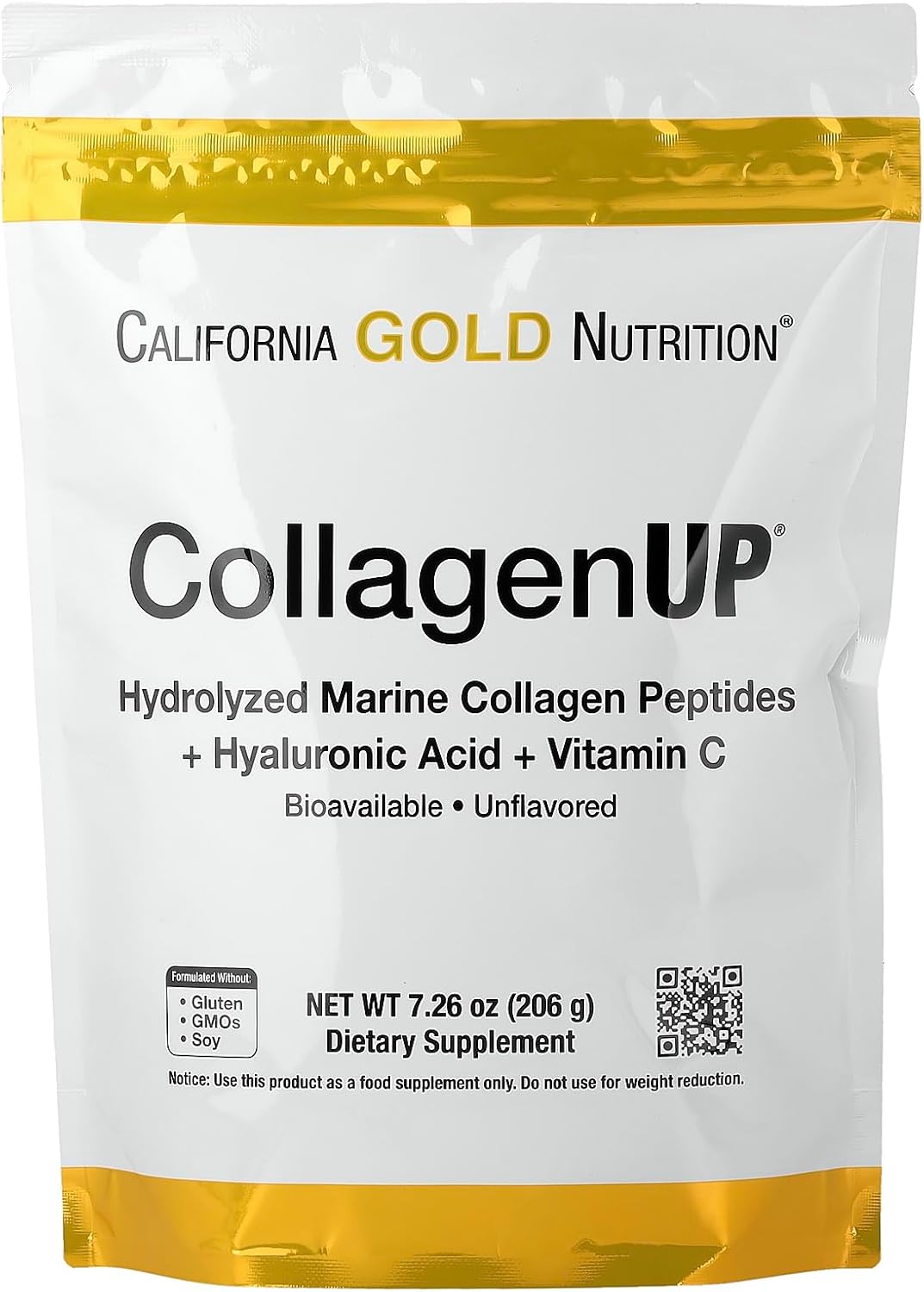 California Gold Nutrition California Gold Nutrition CollagenUP®, Hydrolyzed Marine Collagen - Front View