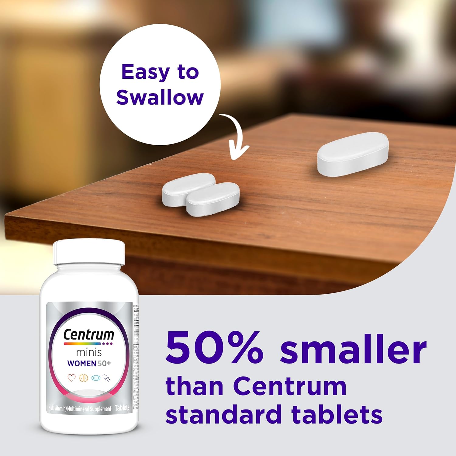 Centrum Centrum Minis Silver Women's Multivitamin for Women 50 Plus - Back View