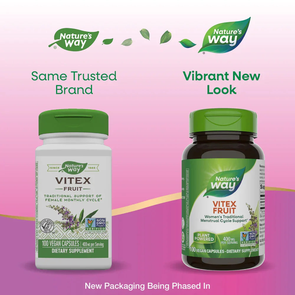 Nature's Way Chaste Berry Vitex Extract - Kenya - Back View