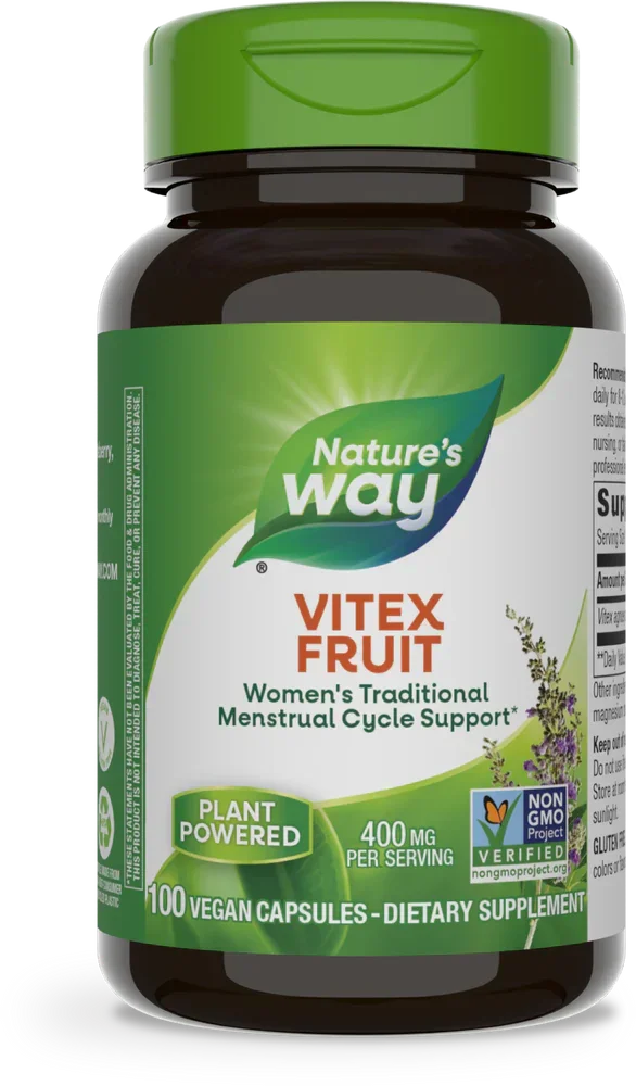 Nature's Way Chaste Berry Vitex Extract - Kenya - Front View