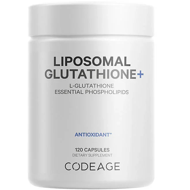 Code Age Codeage Liposomal Glutathione Antioxidant Capsules, 120 ct - Front View