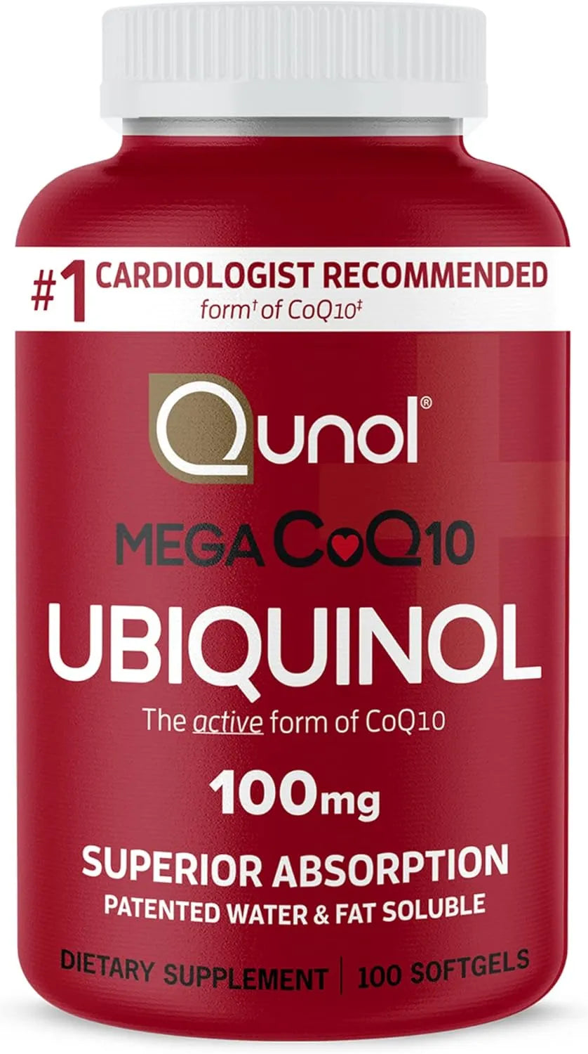 Qunol CoQ10 Supplement - Kenya. Qunol Ubiquinol Mega 100 Softgels - Front View