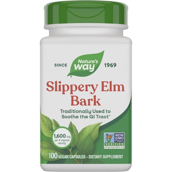 Nature's Way Slippery Elm Capsules, 100 Capsules
