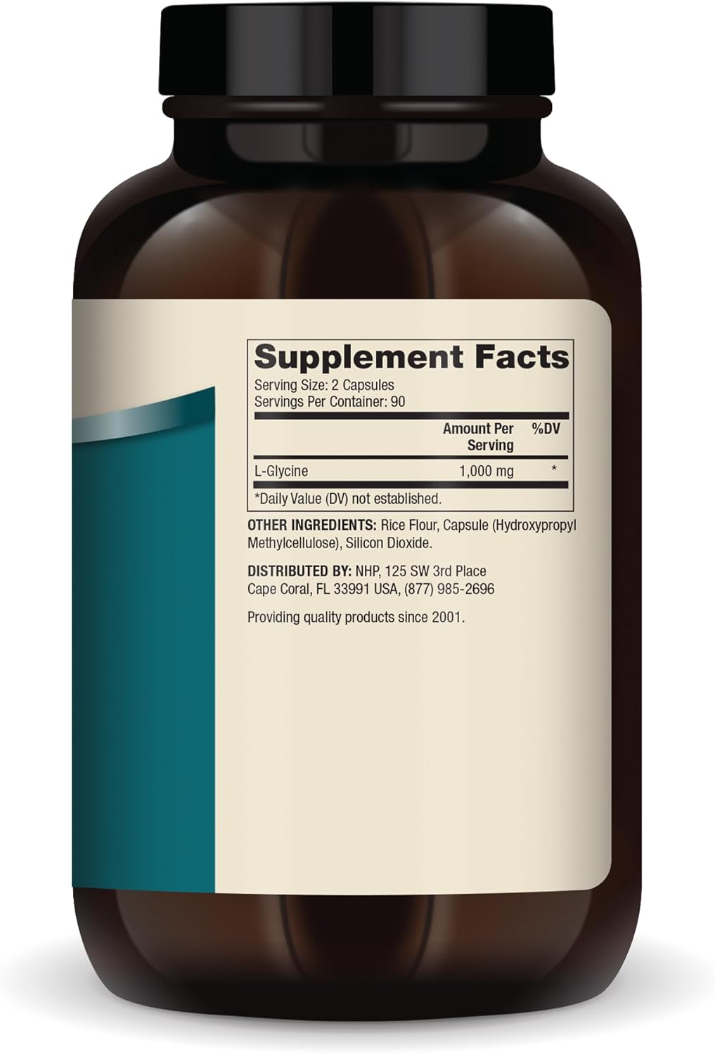 Dr. Mercola Dr. Mercola L-Glycine - Back View