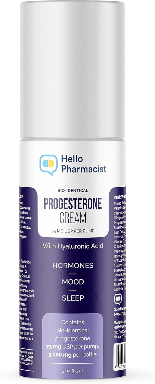 HelloPharmacist HelloPharmacist BioIdentical Progesterone Cream 3 oz - Front View