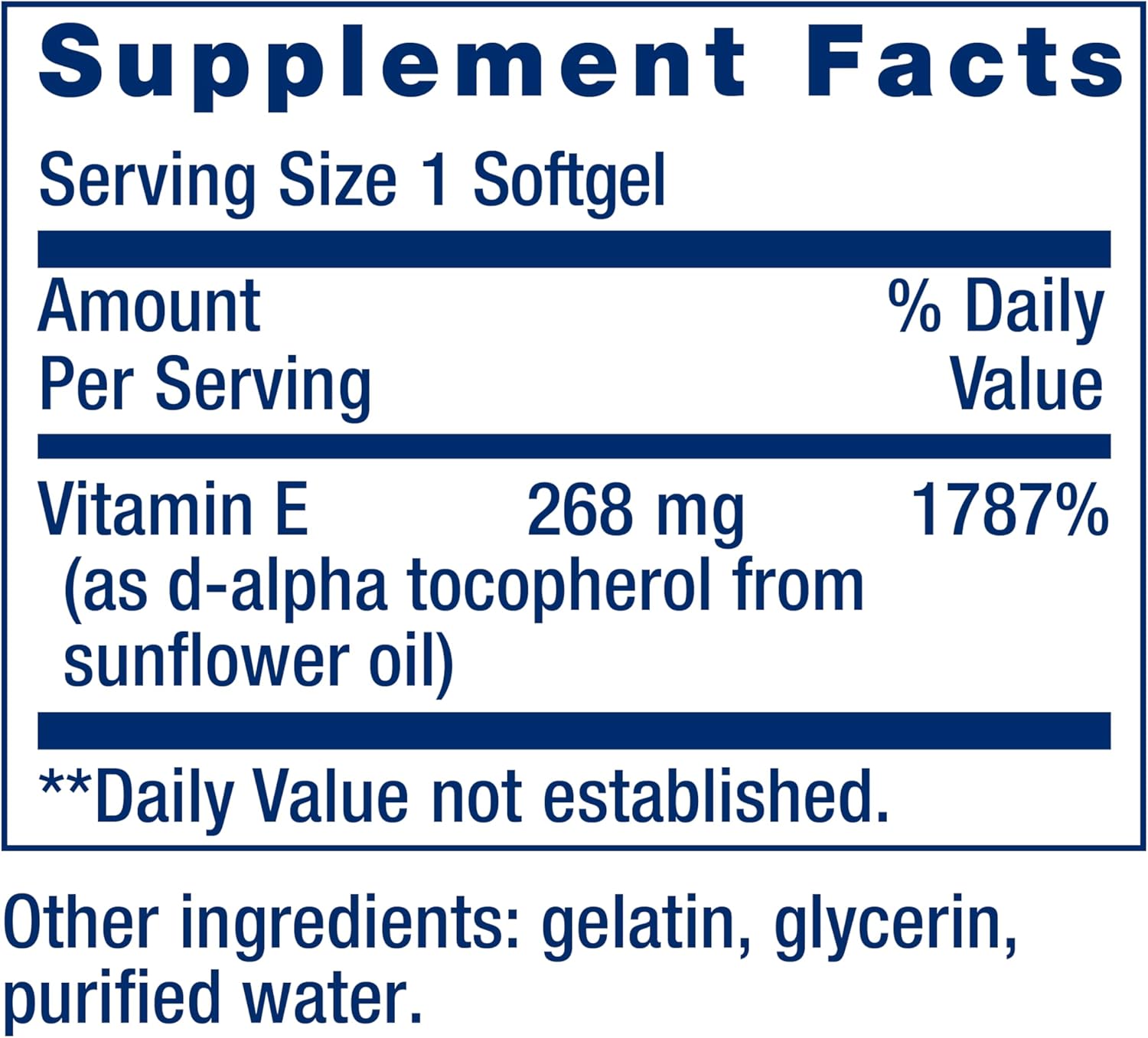 Life Extension Life Extension Super Vitamin E 400 IU - Back View