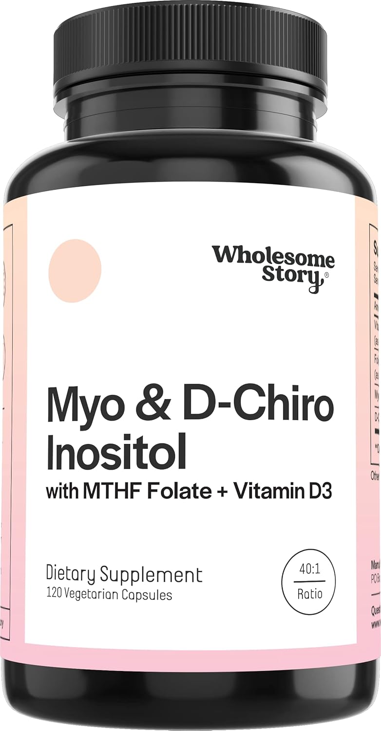 Wholesome Story Myo-Inositol & D-Chiro Inositol  Folate and Vitamin D - Front View