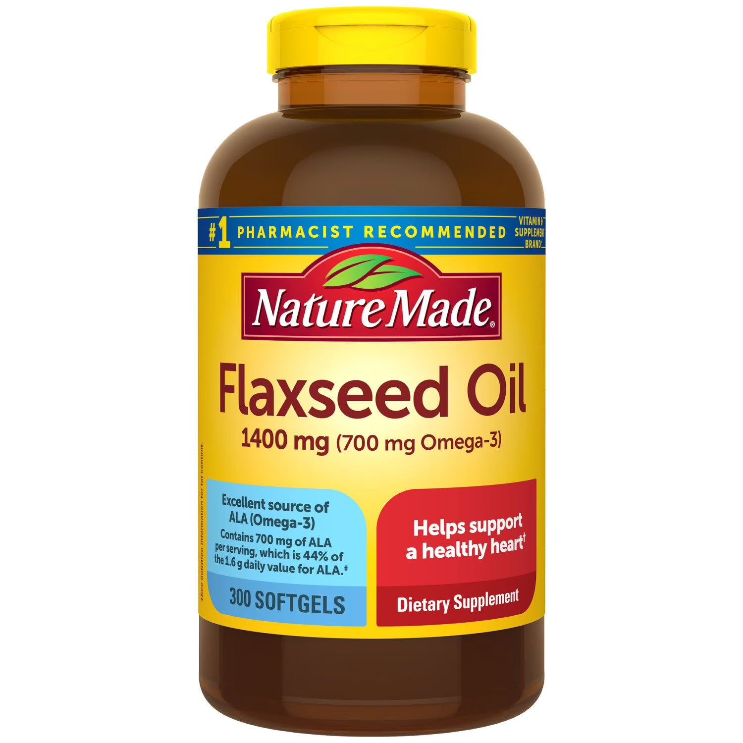 Nature Made Nature Made Flaxseed Oil 1400 mg Softgels, 300 ct. - Front View