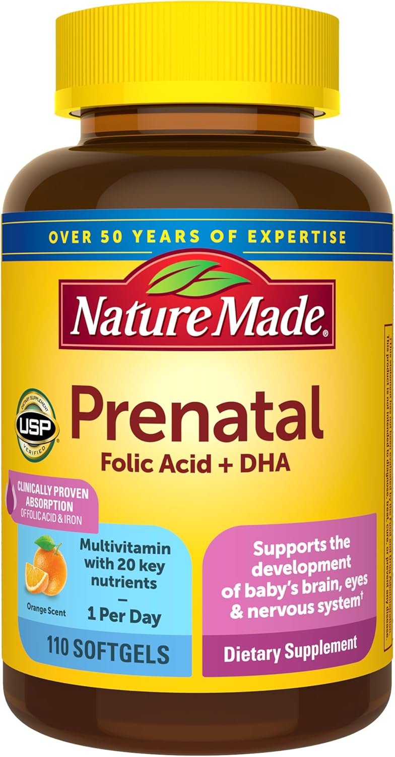 Nature Made Nature Made Prenatal Vitamins for Women with Folic Acid + DHA - Front View
