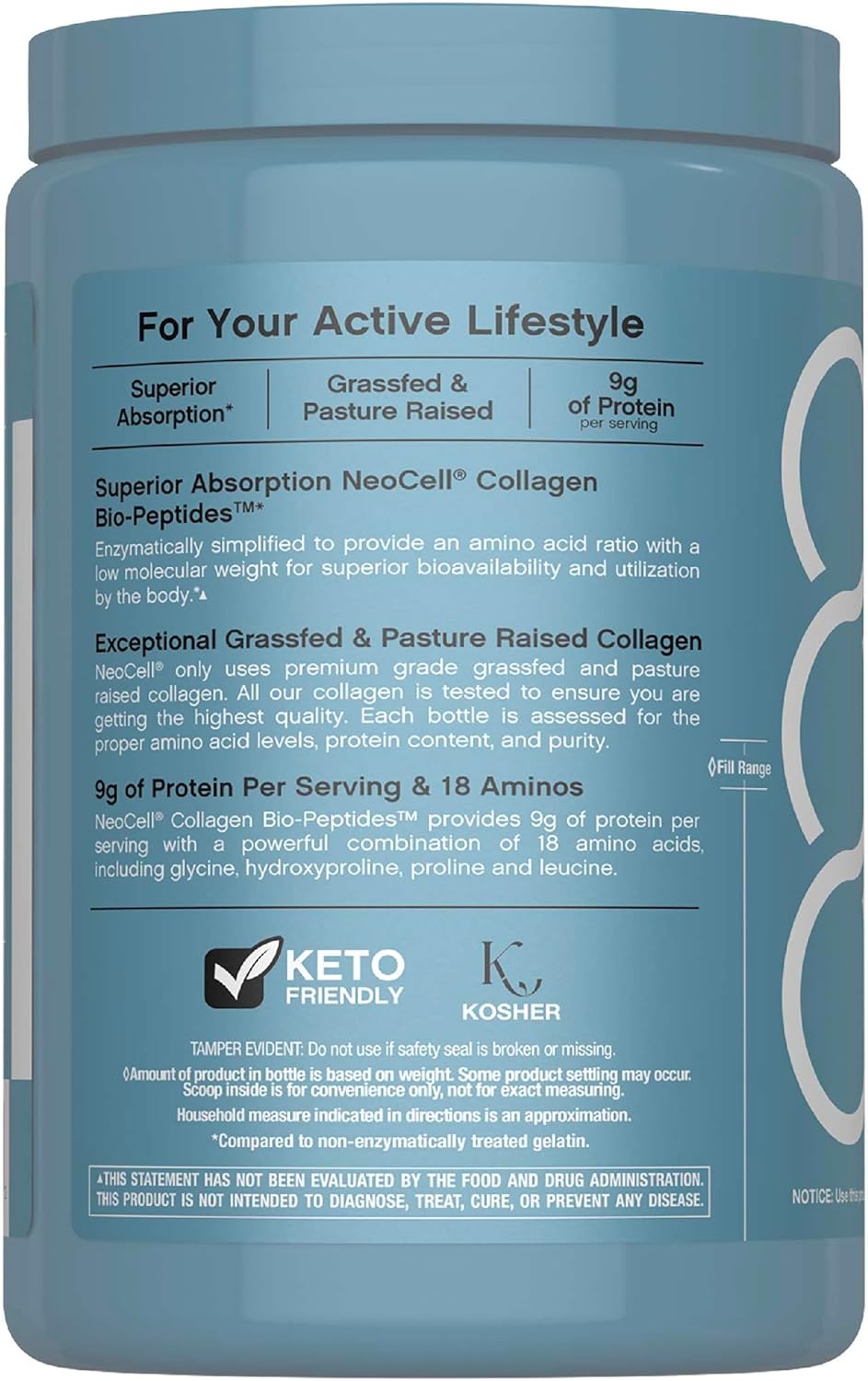 NeoCell NeoCell Collagen Bio-Peptides Powder 238g - Ingredients View