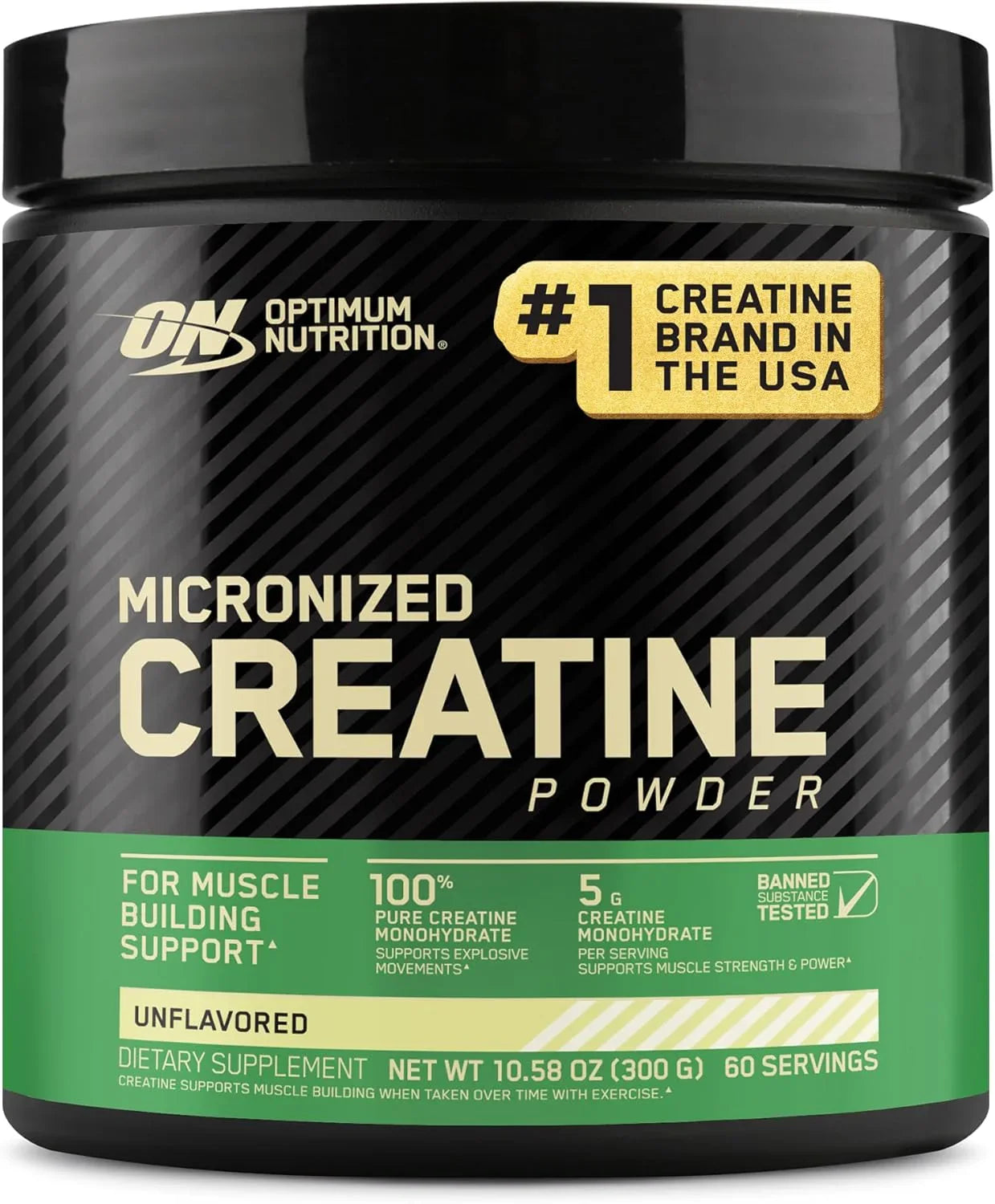 Optimum Nutrition Optimum Nutrition Micronized Creatine Monohydrate Powder Unflavored - Front View