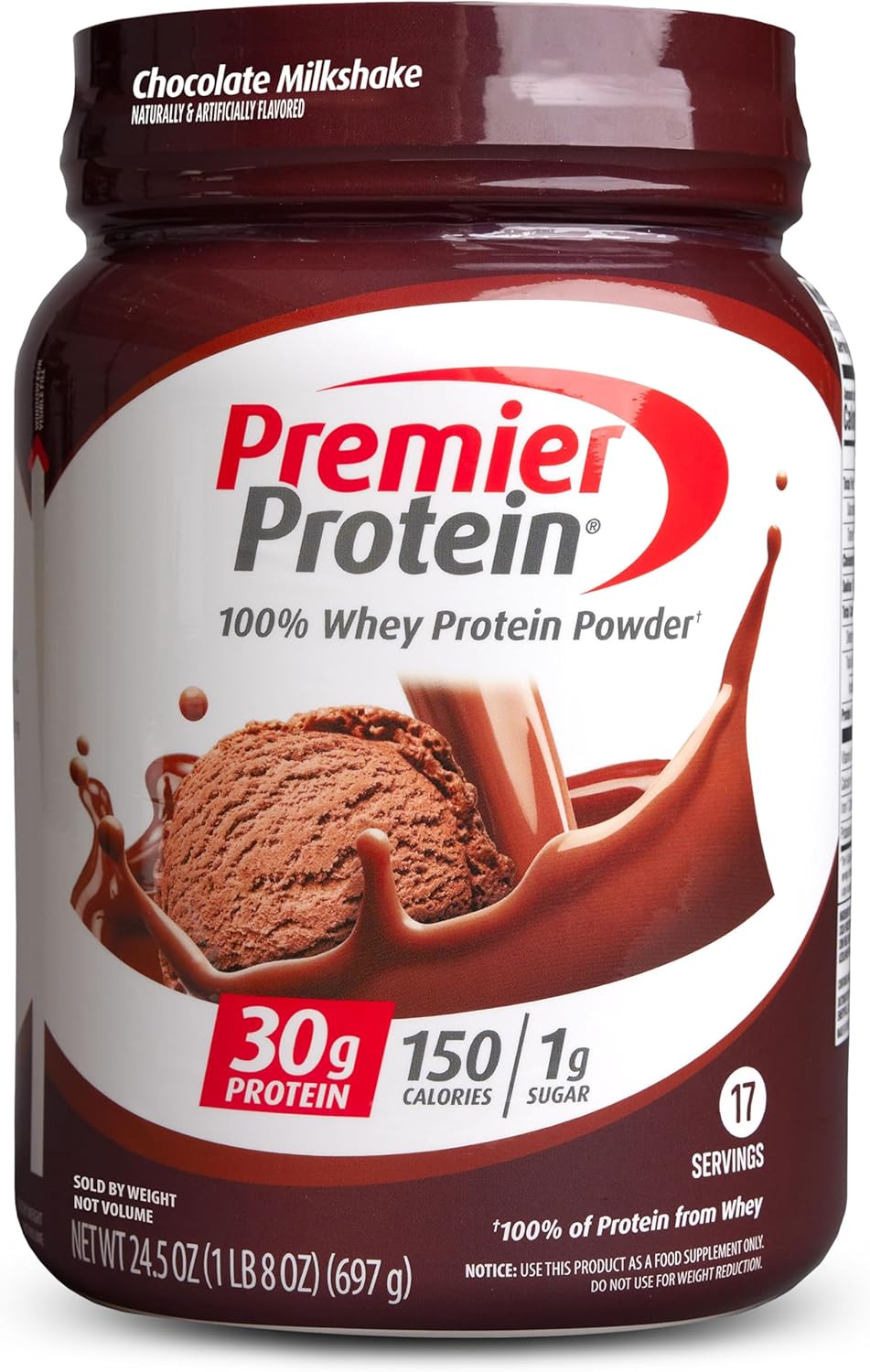 Premier Protein Premier Whey Protein, Chocolate Milkshake - Front View