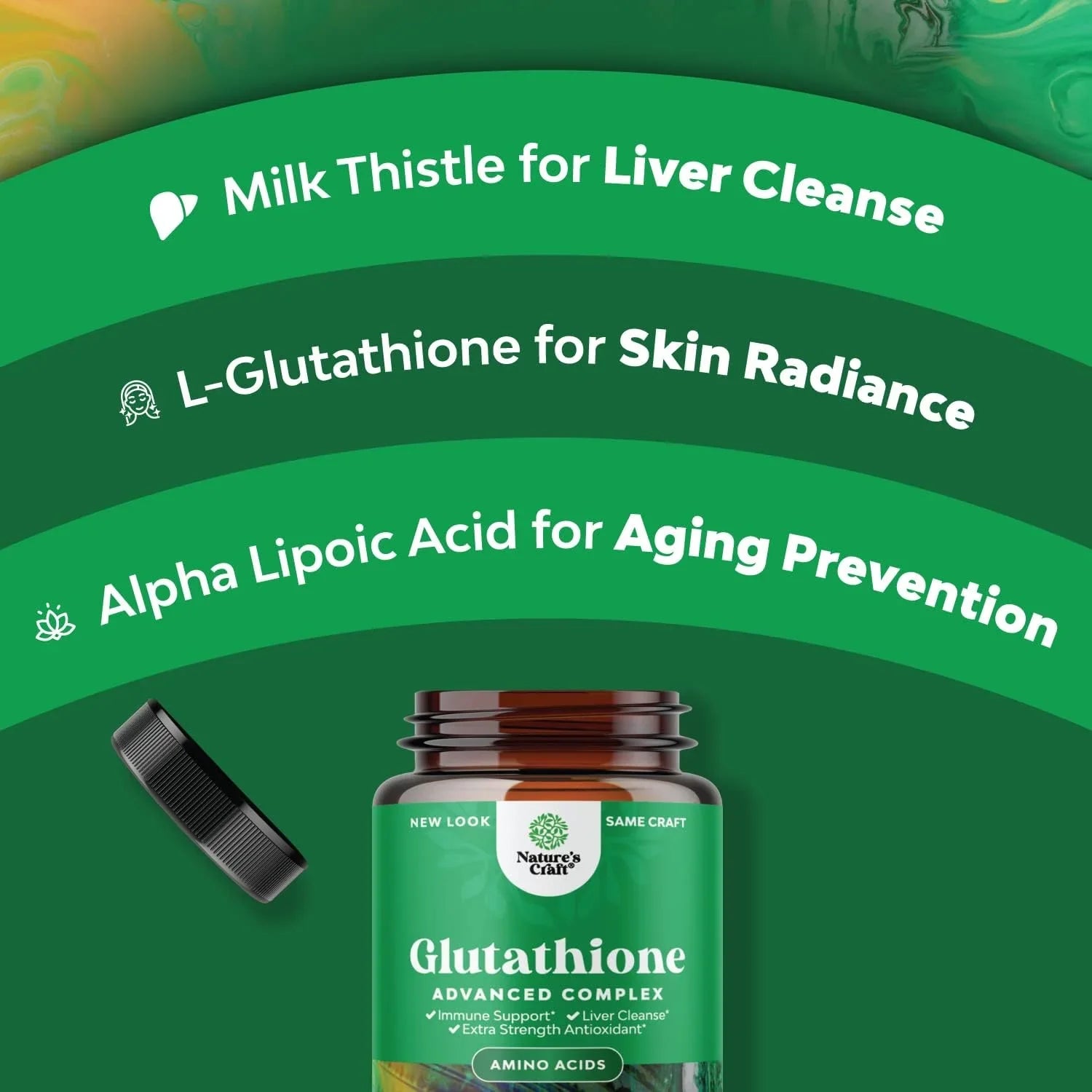 Natures Craft Reduced Glutathione 30s - Angle View