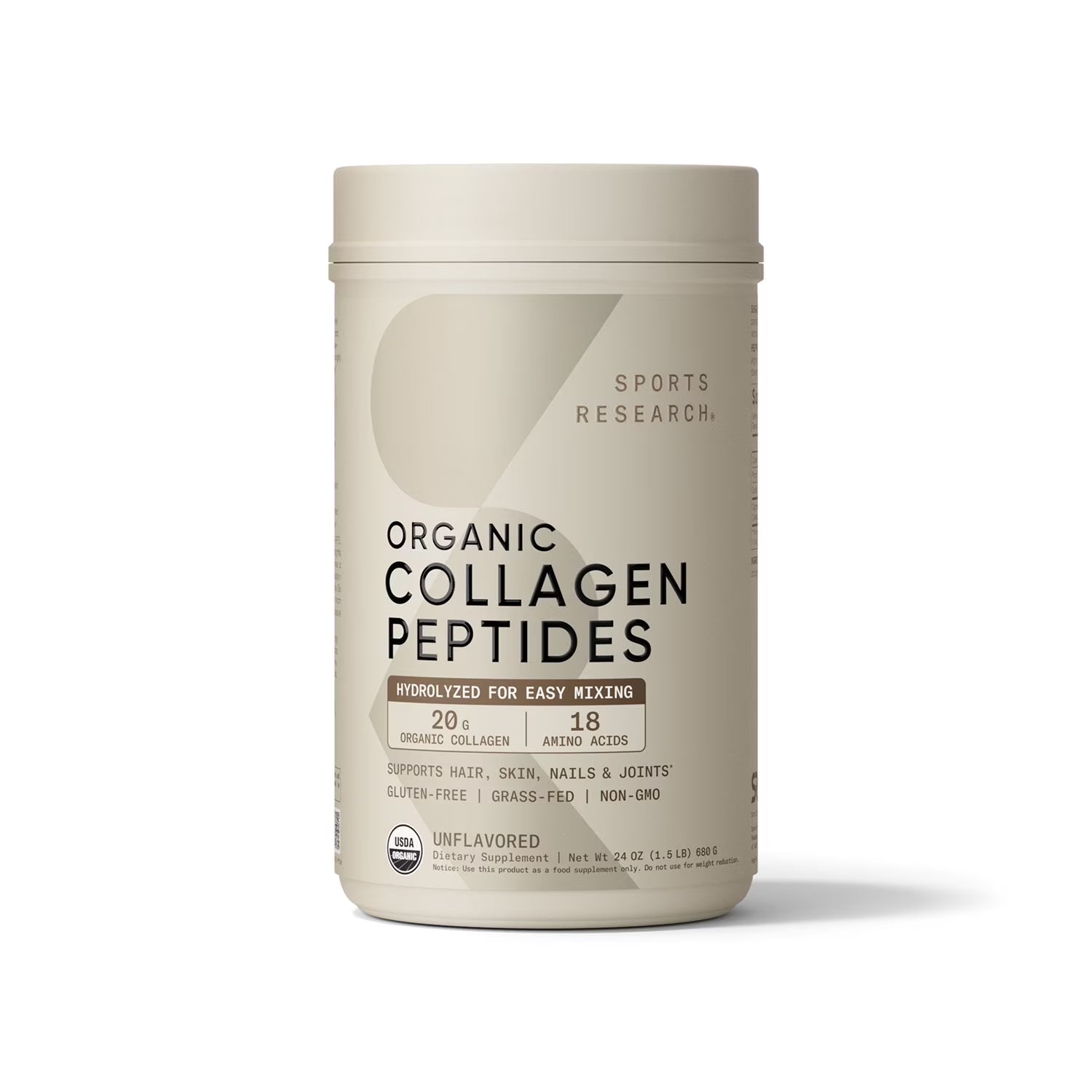 Sports Research Sports Research Collagen Peptides Powder, 680g - Front View