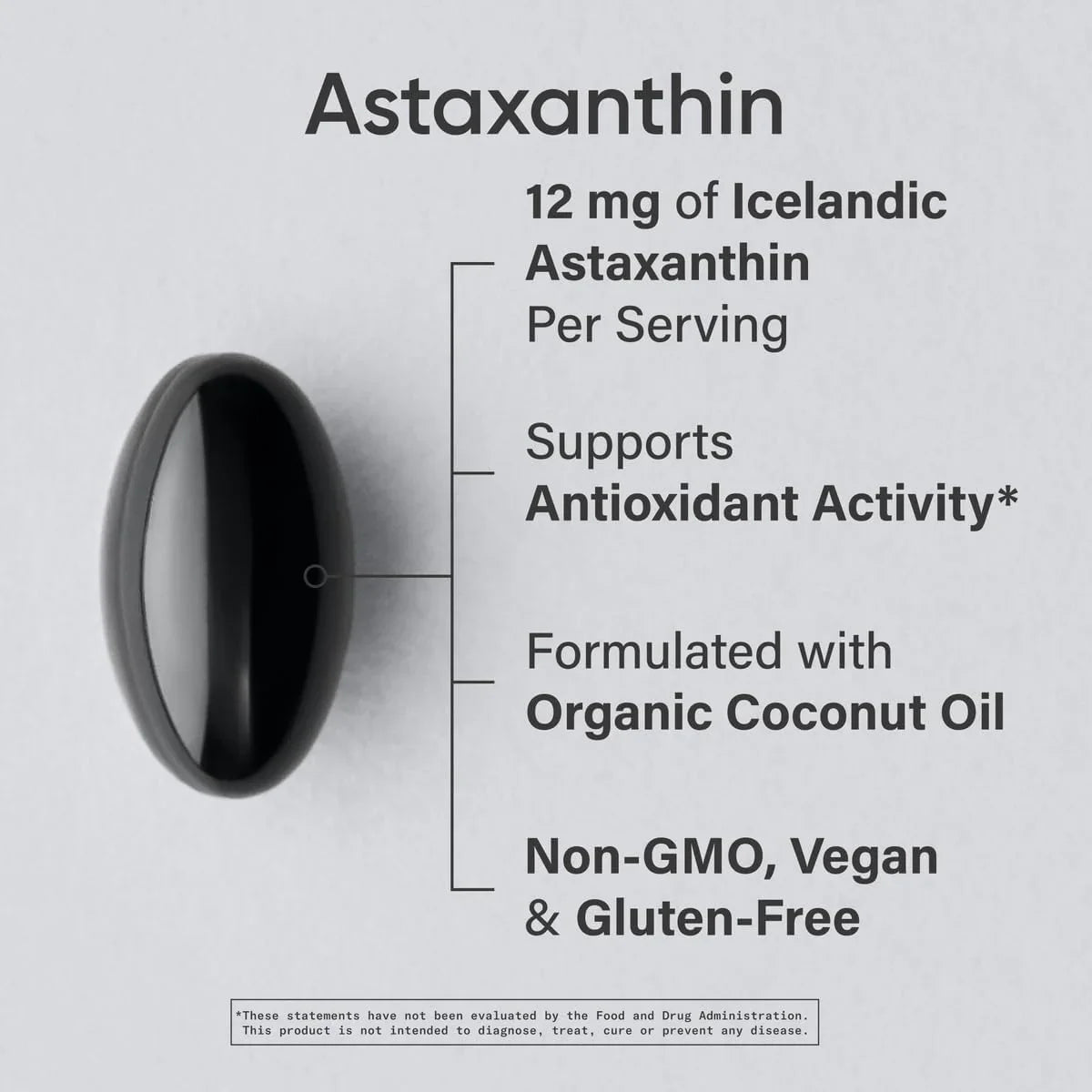Sports Research Sports Research Vegan Astaxanthin 12mg with Organic Coconut Oil - Angle View